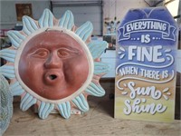 Terracotta Sun and Sunshine Sign, and Garden