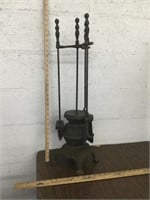 Pot Belly Cast Iron Fireplace Tools