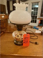 Vintage double globe hurricane lamp