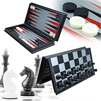 3 IN 1 GAME SET CHESS CHECKER AND BACKGAMMON