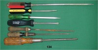 Seven assorted screwdrivers