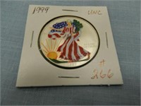 1999 Colorized American Eagle Silver Dollar - UNC
