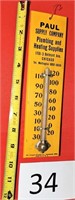 Paul Supply Co. Wooden Thermometer