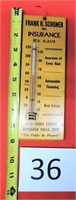 Frank R. Schoner Insurance Wood Thermometer