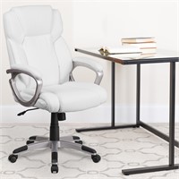 $253  Flash Furniture White Swivel Executive Chair