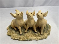 VINTAGE LIMITED EDITION THREE PIG FIGURE ITALIAN