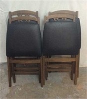 Set of 4 Stakmore Vintage Folding Chairs Z10A