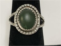 Sterling Geen Stone Ring 4.0gr TW Sz 6.5