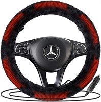 Zone Tech Car Steering Wheel 12V Heated Cover