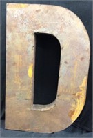METAL LETTER D 29 INCHES