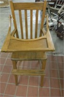Wooden High Chair w/ Blanket