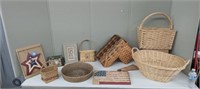 BASKETS,WALL DECOR,FEAME & FRAMED OWL PICTURE