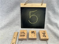 wooden stamps for scrapbooking or journaling