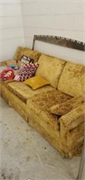 Golden colored couch only no contents