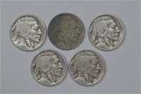 5 - 1925-S Buffalo Nickels