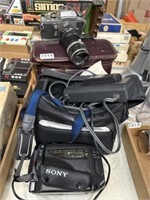 Vintage 35mm camera n Sony camcorder n more