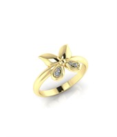 14K YELLOW GOLD 1.00CT DIAMOND RING