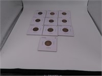 (10) asst Indian Head Pennies Cents Coins