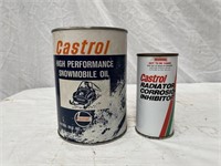 Castrol Snowmobile oil & Radiator tins