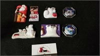 Lot of 7 Christmas / Winter Coca Cola Magnets