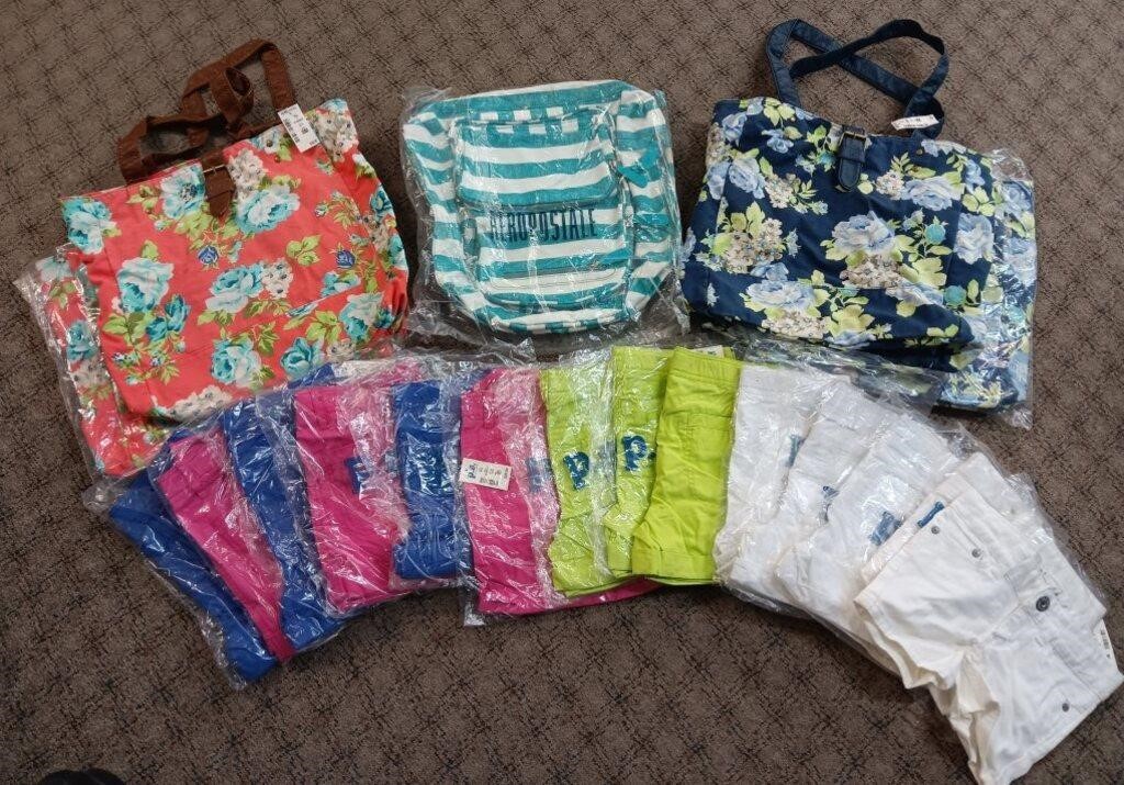 Box FULL Of New Bags & Girls Shorts