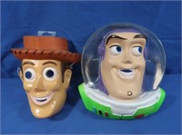 1997 Toy Story Woody & Buzz Halloween Masks
