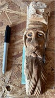 Hand carved wood person