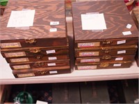 Nine wooden boxes of slugs for .45 ACP