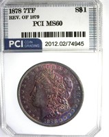 1878 7TF Rev 79 Morgan PCI MS60 Nice Color