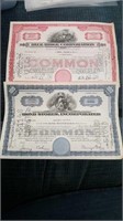 (2) Share Certificates- 1946 Bond  Stores