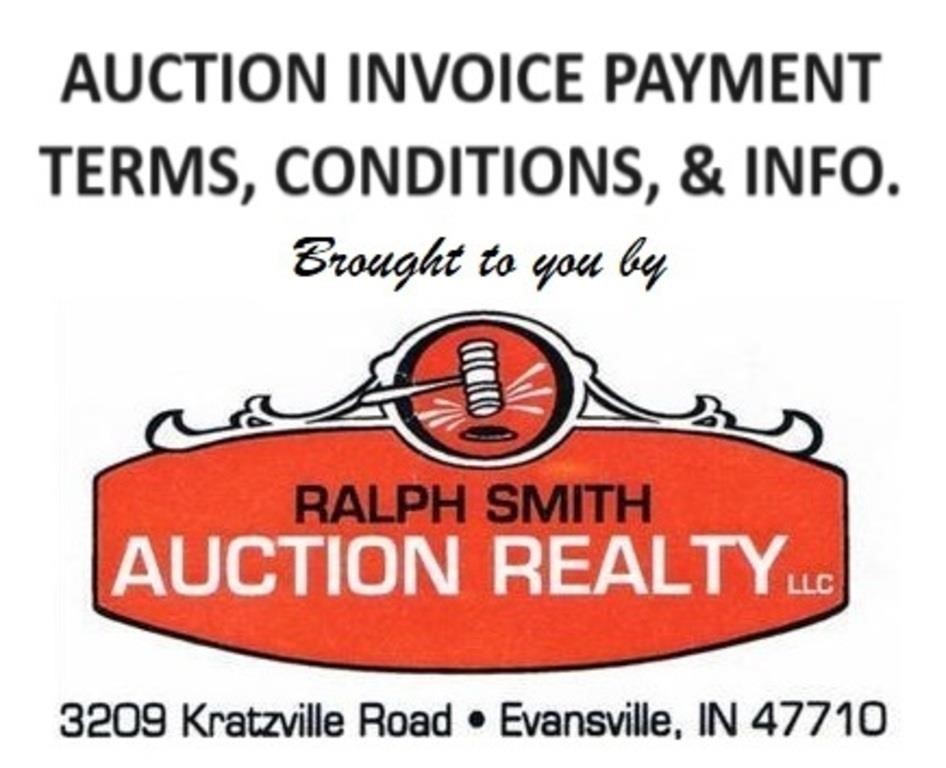 AUCTION INVOICE PAYMENT TERMS, CONDITIONS, & INFO.