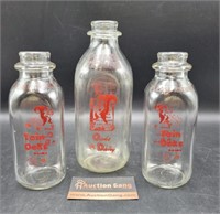 Vintage Twin Oaks Dairy Bottles