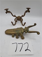 Brass Shoe Horn, Metal Shelf Bracket