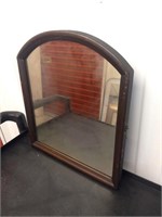 Antique vanity mirror wood frame