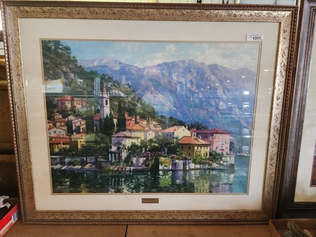 Reflections of Lake Como, Framed, Approx 44"x36"