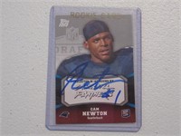 CAM NEWTON SIGNED ROOKIE CARD WITH COA