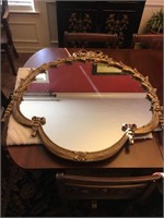 HUGE ANTIQUE MIRROR- 35X33 INCHES
