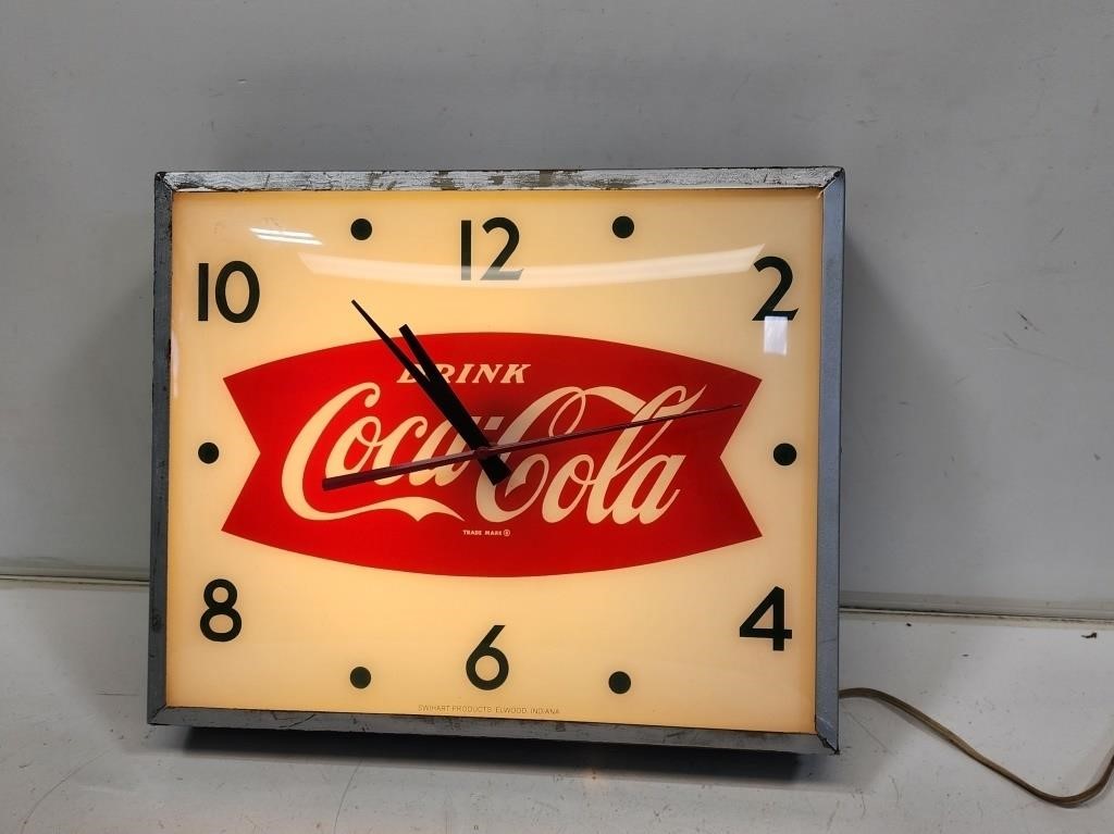 Coca-Cola Light-Up Fishtail Clock