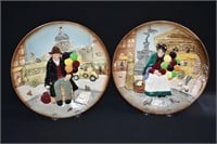2 pcs Royal Doulton Balloon Man / Woman Plates