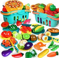 100 Pcs Play Food Set for Kids Kitchen
