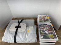WII Mat and games and empty Nintendo 3DS cases