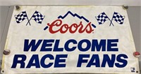 Coors Welcome Race Fans Banner 59"x35”