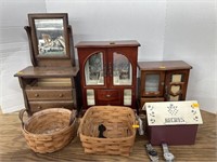 Longaberger , jewelry boxes and watches