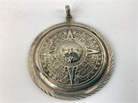 Taxco Mexican sterling pendant Aztec style 46
