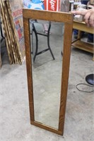 WOODEN FRAMED STAND UP MIRROR