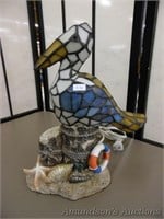 Contemporary Seagull Glass Mosaic Table Lamp
