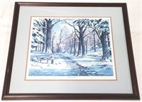 William Mangum Pencil Signed Print "Helping Hand"