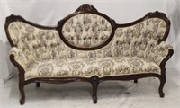 Victorian rose carved cameo back sofa
