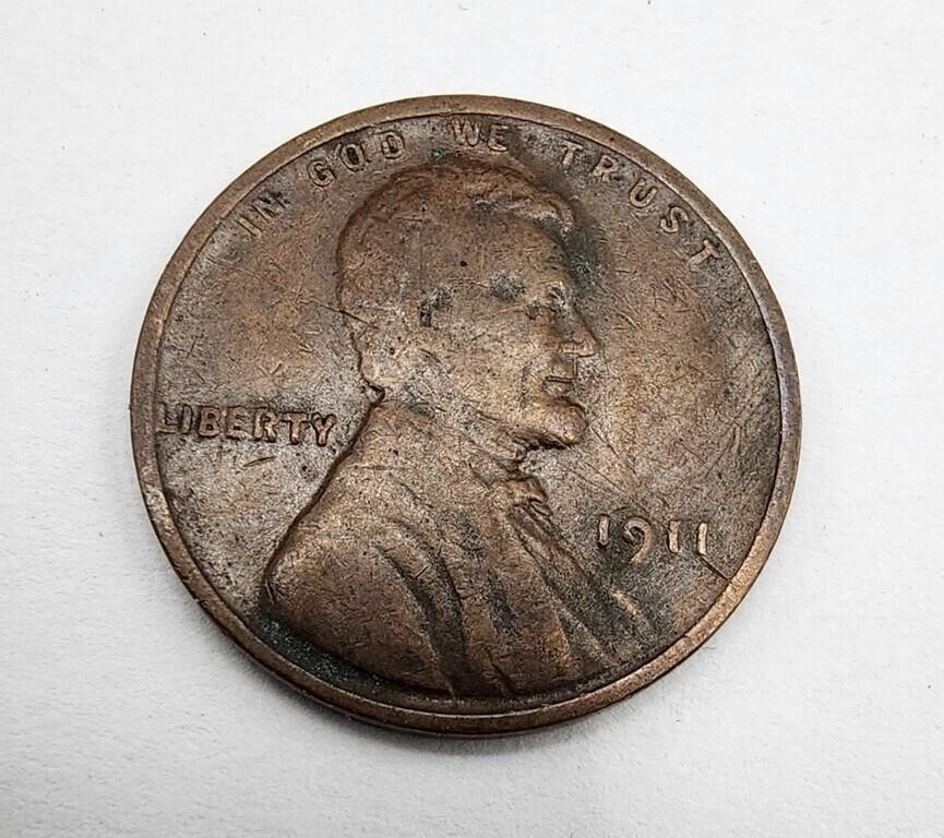 1911 US Wheat Penny Currency Coin