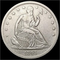 1865-S Seated Liberty Half Dollar CLOSELY